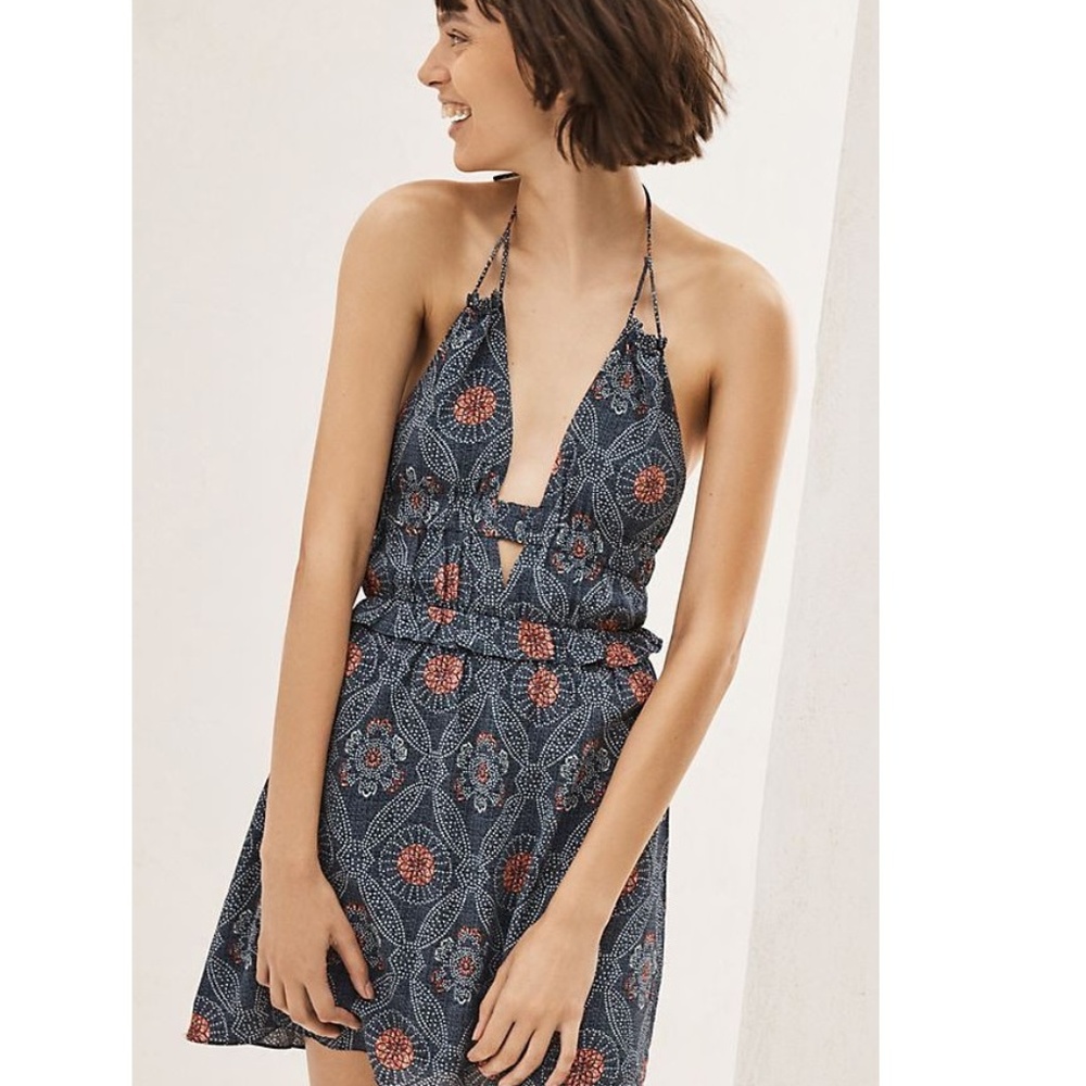 Anthropologie Alma Rose Halter Dress